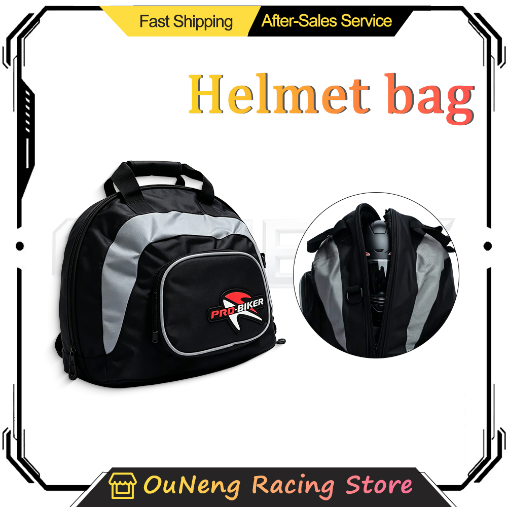 Motorcycle Gear Backpack - PRO BIKE Motorcycle Helmet Backpack Black