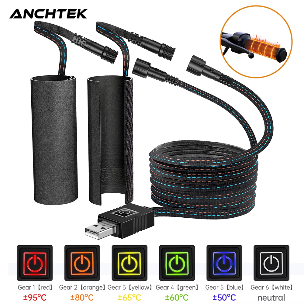 Handlebar Grip Heated - Anchtek Heated Motorcycle Handlebar Grips 5V
