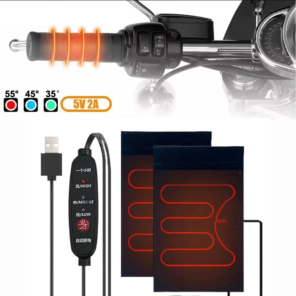 Motorcycle Heated Grips USB 12 - Handlebar Grip Heated recension och pris