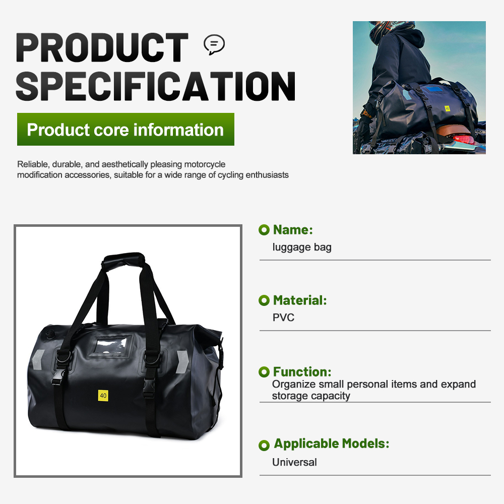 Waterproof PVC Large Capacity  - Motorcycle Gear Backpack recension och pris