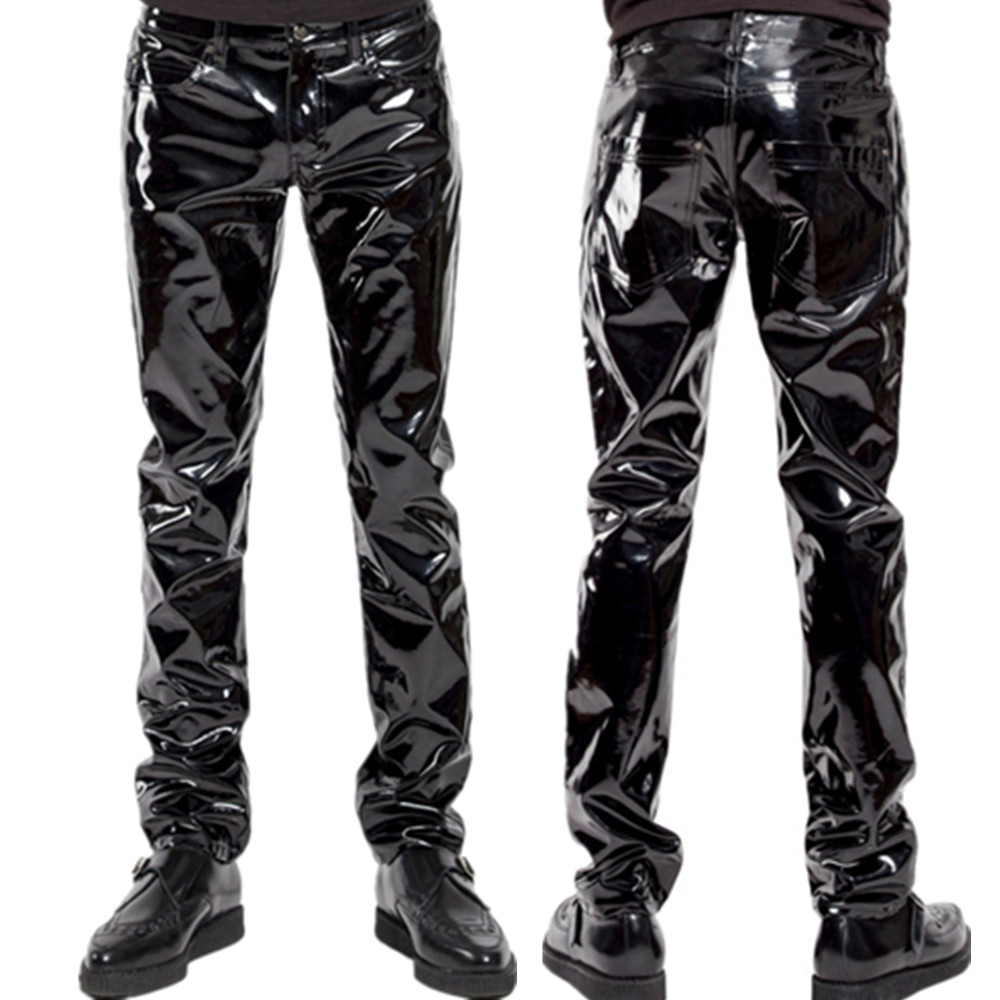 Shiny PVC Latex Trousers Men M - Motorcycle Gear Mens recension och pris