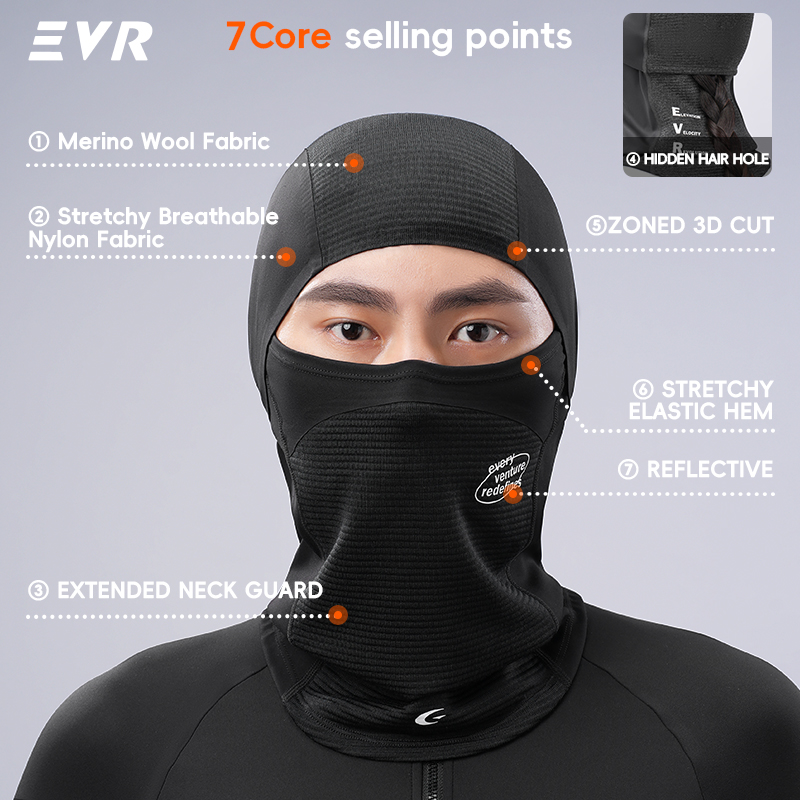 EVR Winter Wool Face Mask Neck - Motorcycle Gear For Woman recension och pris